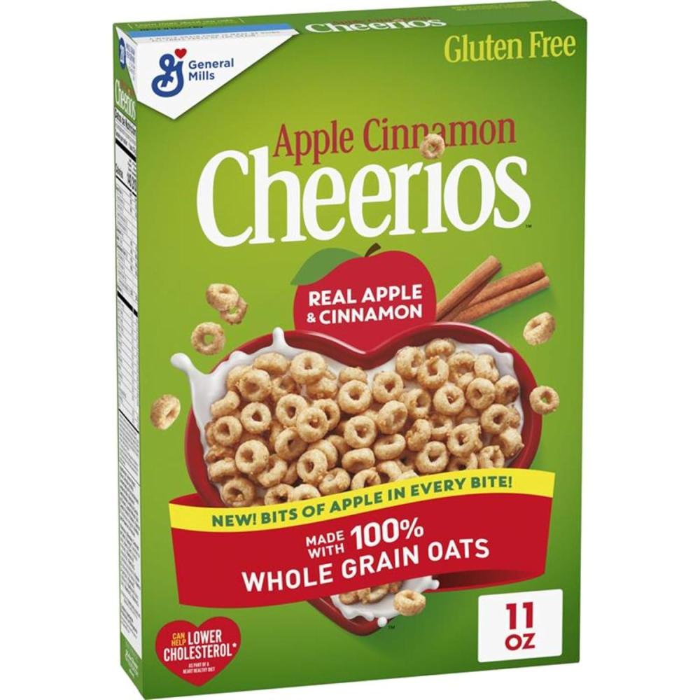 image:imageApple Cinnamon Cheerios Heart Healthy Gluten Free Breakfast Cereal Made with Whole Grain Oats Large Size 142 oz11 Ounce