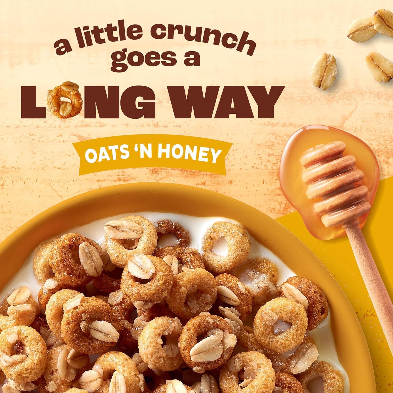 image:imageCheerios Oat Crunch Oats N Honey Breakfast Cereal Made with Whole Grain Large Size 182 oz24 Ounce Pack of 2