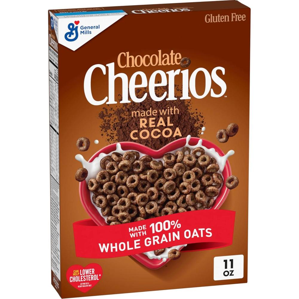 image:imageChocolate Cheerios Heart Healthy Gluten Free Breakfast Cereal Made with Whole Grain Oats Large Size 143 oz11 Ounce Pack of 1