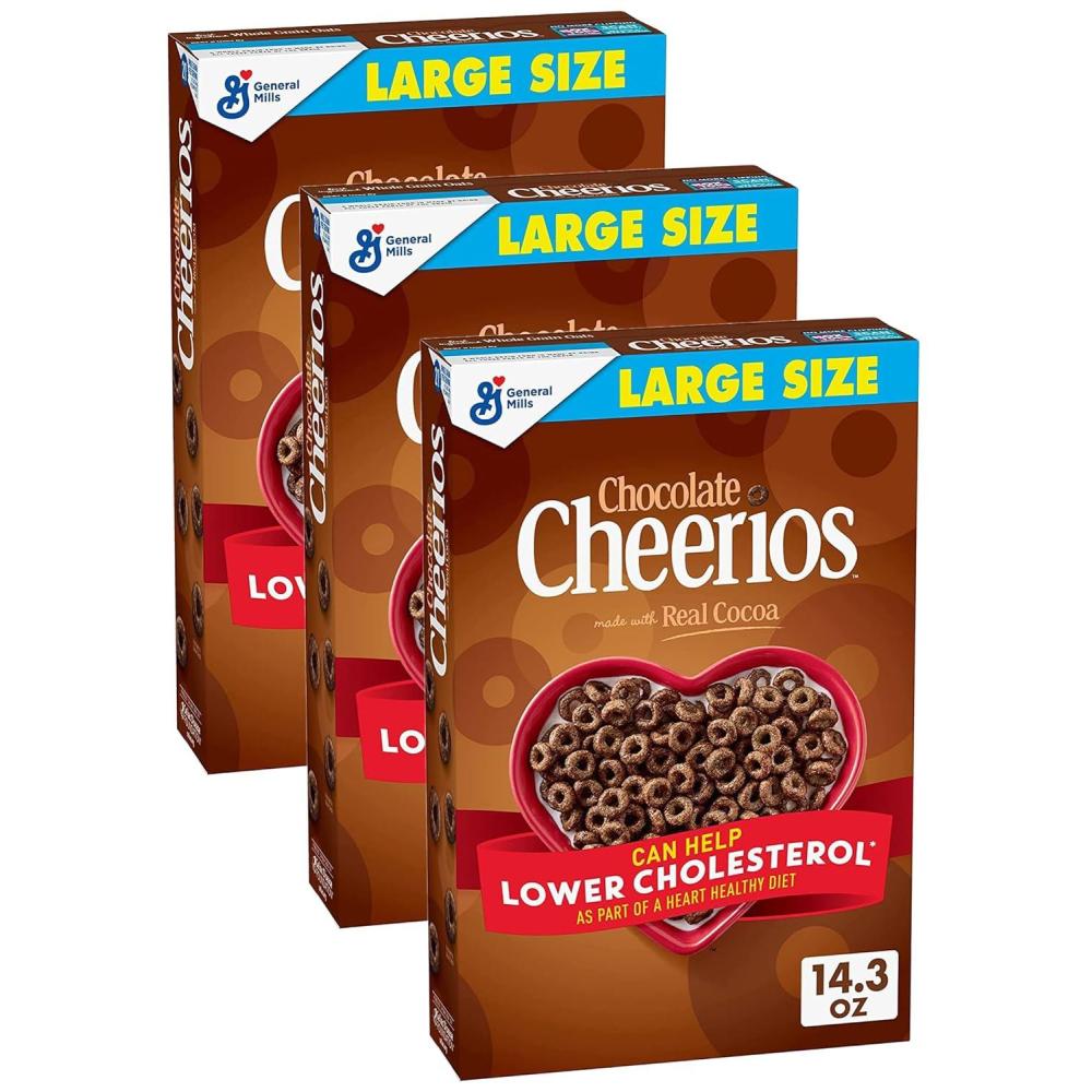 image:imageChocolate Cheerios Heart Healthy Gluten Free Breakfast Cereal Made with Whole Grain Oats Large Size 143 oz143 Ounce Pack of 3