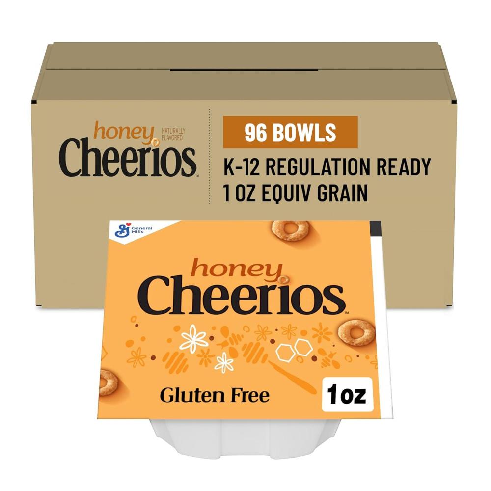 image:imageHoney Cheerios Single Serve Bowl Gluten Free with Whole Grains 1 Oz Single Serve Bowls 96 PackHoney