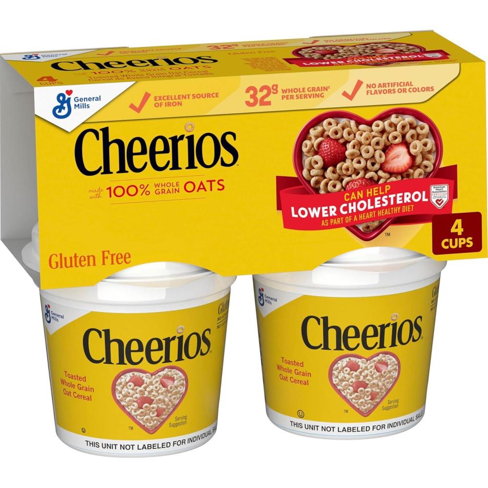 image:imageBig G Cereal Original Cheerios Gluten Free Cereal 4PK CUP 52OZ