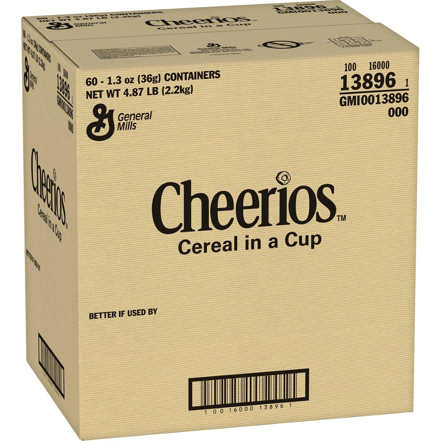 image:imageCheerios Cup Cereal 1 3 Oz Pack of 60Original